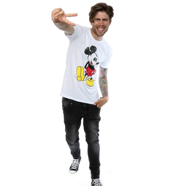 Disney Mens Mickey Mouse Classic Kick T-Shirt