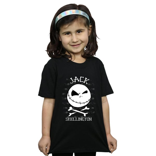 Disney Girls Nightmare Before Christmas Jack Face Cotton T-Shirt
