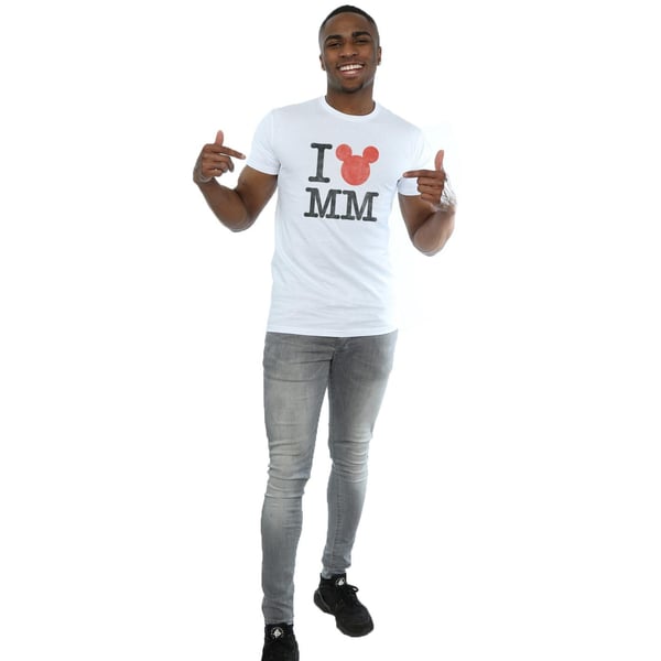 Disney Mens I Love Mickey Mouse T-Shirt