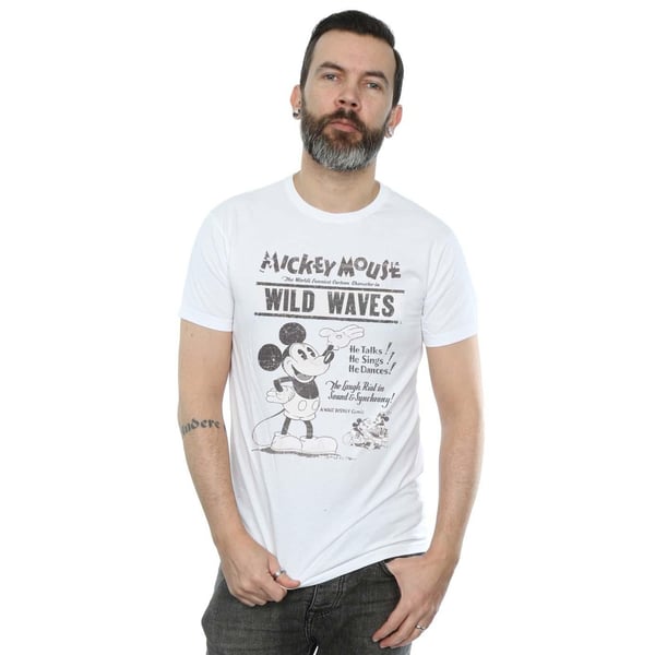 Disney Mens Mickey Mouse Making Waves T-Shirt