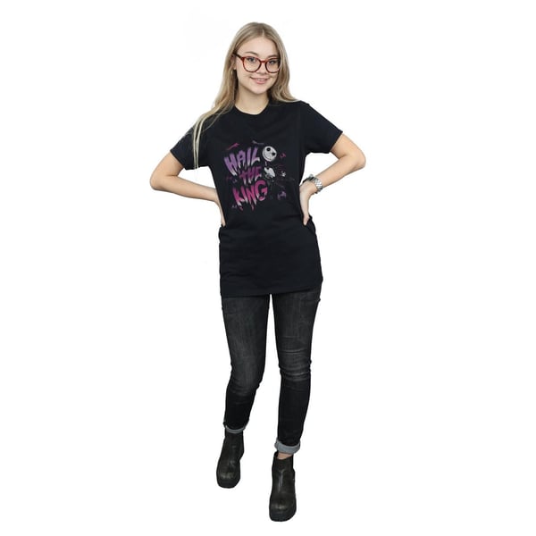 Disney Womens/Ladies Nightmare Before Christmas Hail The King Cotton Boyfriend T-Shirt