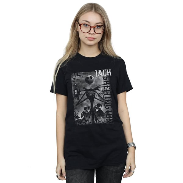 Disney Womens/Ladies Nightmare Before Christmas Skellington Cotton Boyfriend T-Shirt