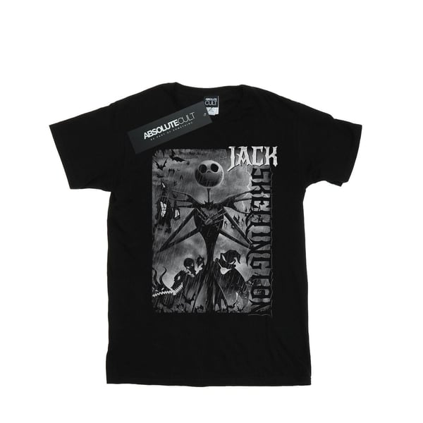 Disney Dam/Dam Skellington Cotton Boyfriend T-Shirt från Nightmare Before Christmas