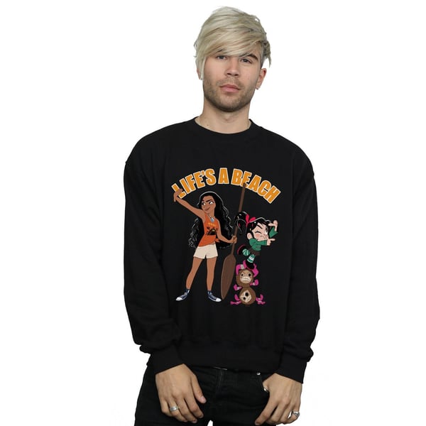 Disney Mens Wreck It Ralph Moana And Vanellope Sweatshirt