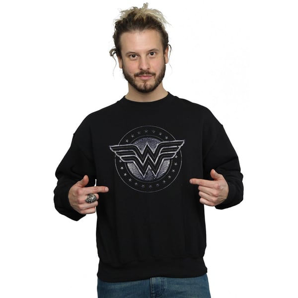 DC Comics Mens Wonder Woman Star Shield Sweatshirt