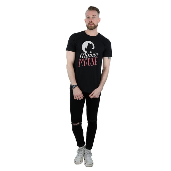 Disney Mens Minnie Mouse Moon Silhouette T-Shirt
