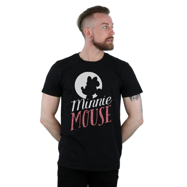 Disney Mens Minnie Mouse Moon Silhouette T-Shirt