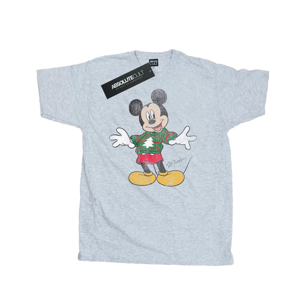 Disney Mens Mickey Mouse Christmas Jumper T-Shirt