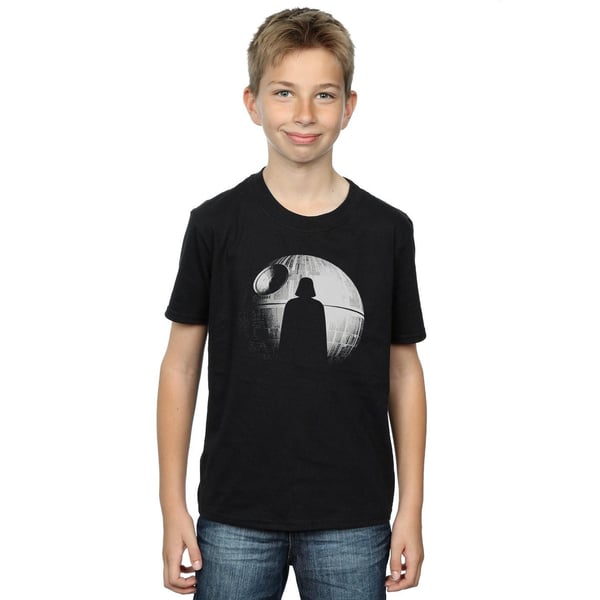 Star Wars Boys Rogue One Death Star Vader Silhouette T-Shirt