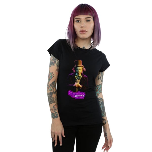 Willy Wonka And The Chocolate Factory Womens/Ladies Dark Pose Cotton T-Shirt
