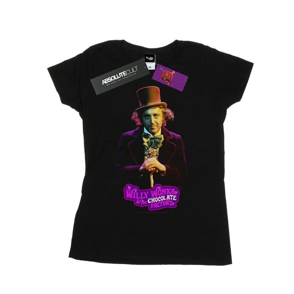Willy Wonka And The Chocolate Factory Womens/Ladies Dark Pose Cotton T-Shirt