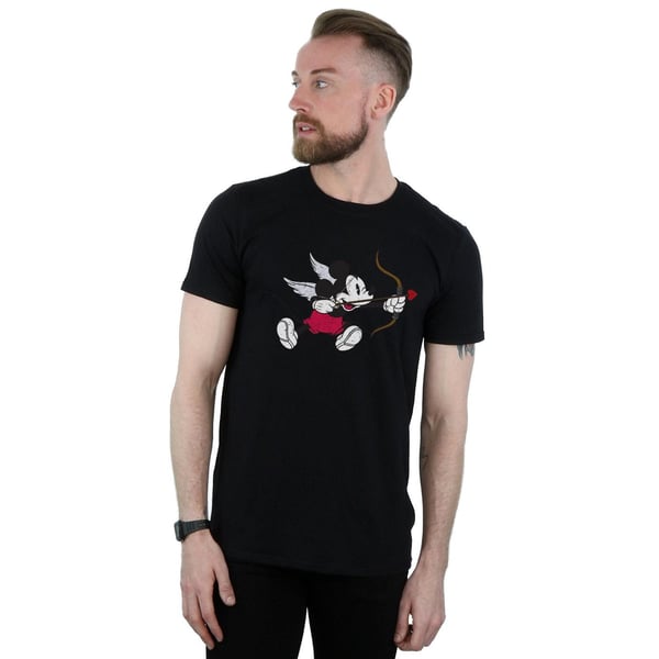 Disney Mens Mickey Mouse Love Cherub T-Shirt