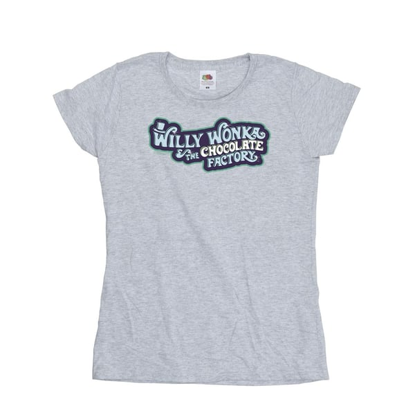 Willy Wonka Womens/Ladies Chocolate Factory Logo Cotton T-Shirt