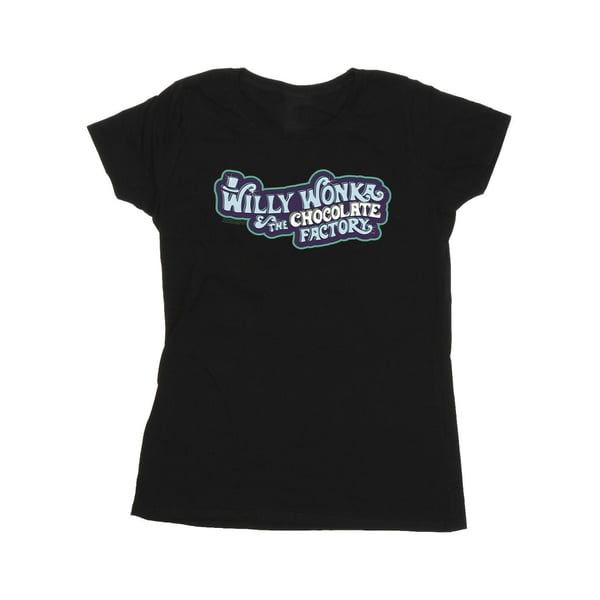 Willy Wonka Womens/Ladies Chocolate Factory Logo Cotton T-Shirt