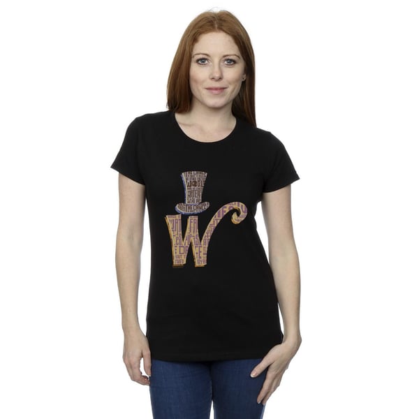 Willy Wonka Womens/Ladies W Logo Hat Cotton T-Shirt