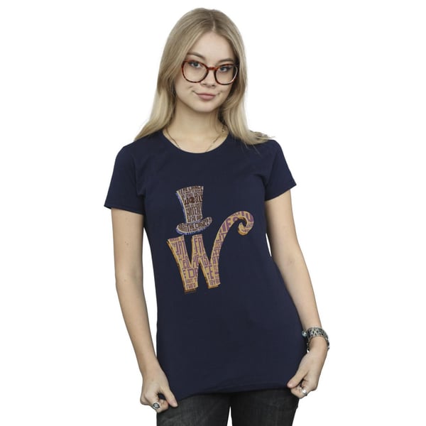 Willy Wonka Womens/Ladies W Logo Hat Cotton T-Shirt