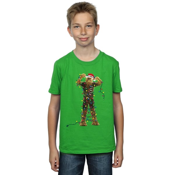 Star Wars Boys Chewbacca Christmas Lights T-Shirt