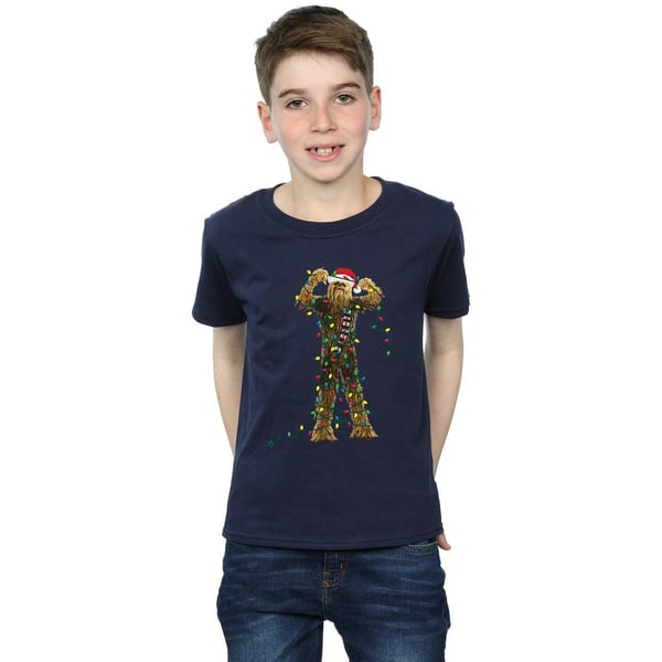 Star Wars Boys Chewbacca Christmas Lights T-Shirt