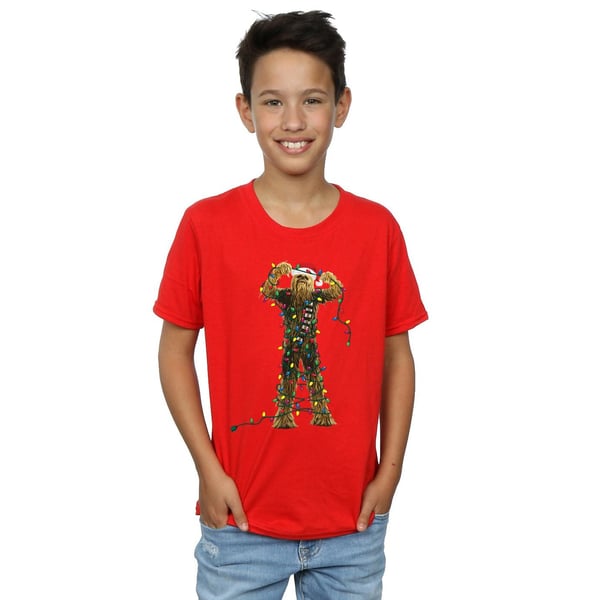 Star Wars Boys Chewbacca Christmas Lights T-Shirt