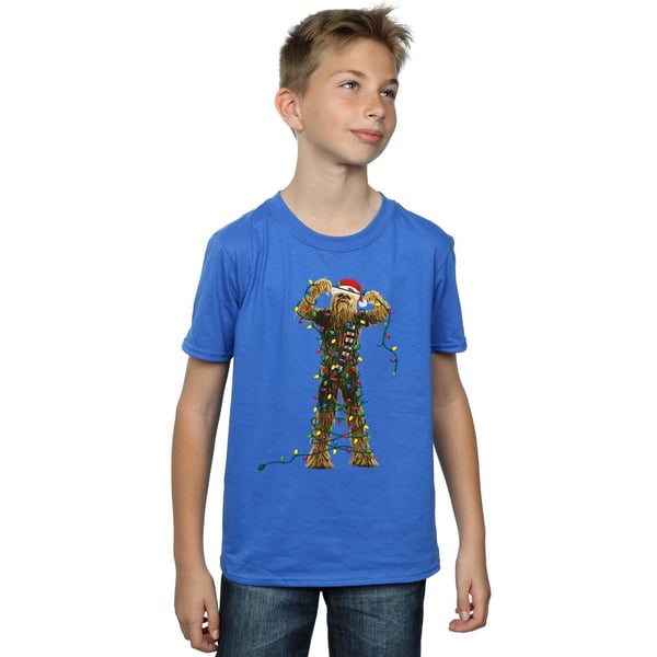 Star Wars Boys Chewbacca Christmas Lights T-Shirt