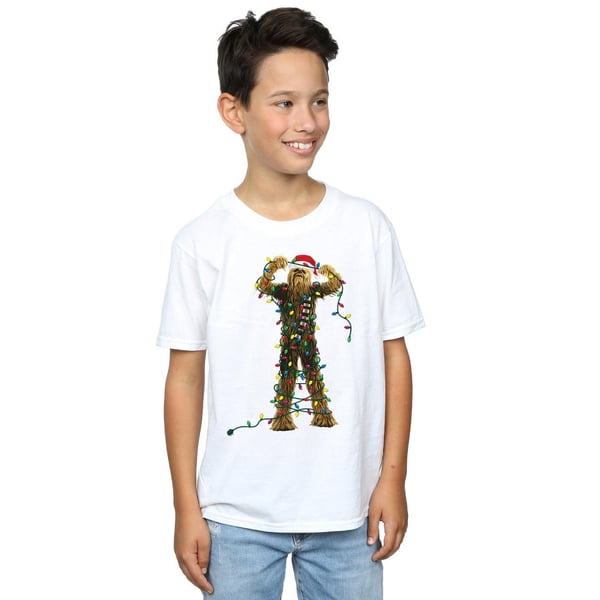 Star Wars Boys Chewbacca Christmas Lights T-Shirt