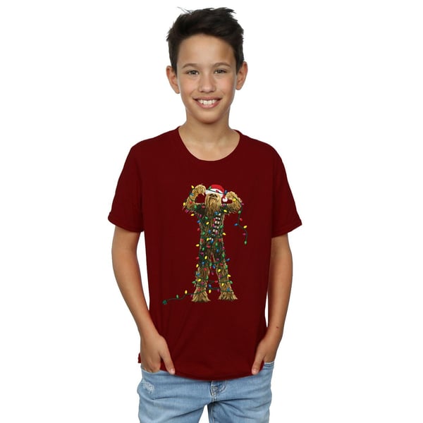 Star Wars Boys Chewbacca Christmas Lights T-Shirt