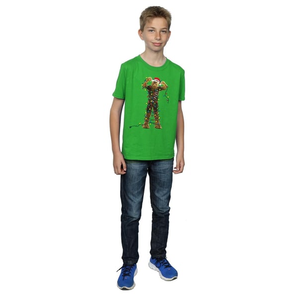 Star Wars Boys Chewbacca Christmas Lights T-Shirt