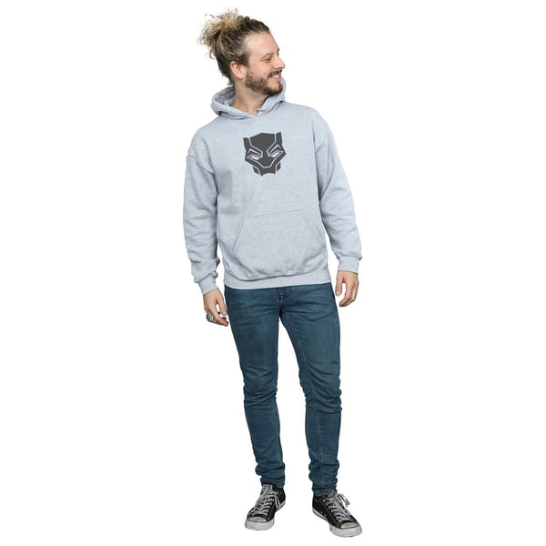 Marvel Mens Black Panther Black On Black Hoodie