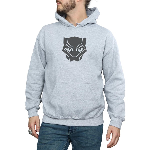 Marvel Mens Black Panther Black On Black Hoodie
