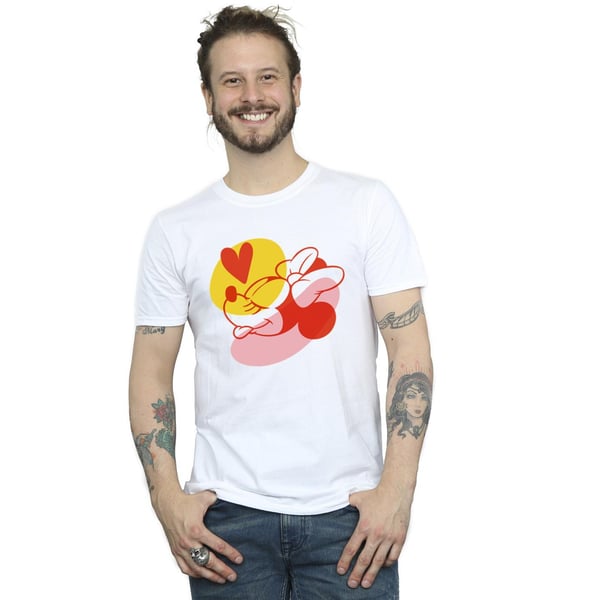 Disney Mens Minnie Mouse Tongue Heart T-Shirt