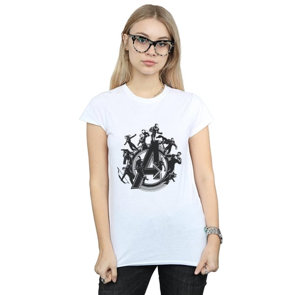 Marvel Womens/Ladies Avengers Endgame Hero Circle Cotton T-Shirt