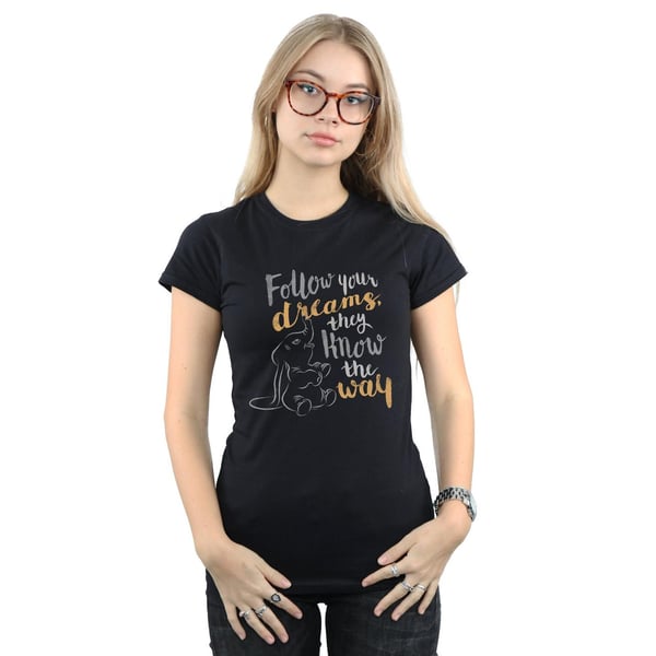 Disney Womens/Ladies Dumbo Follow Your Dream Cotton T-Shirt