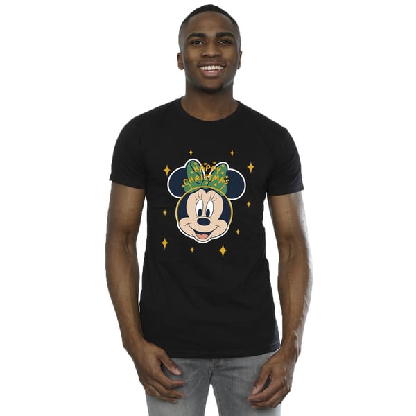 Disney Mens Minnie Mouse Happy Christmas T-Shirt