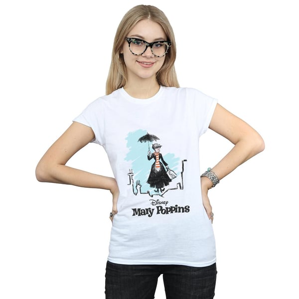 Disney Womens/Ladies Mary Poppins Rooftop Landing Colour Cotton T-Shirt