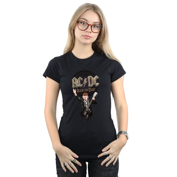 AC/DC Womens/Ladies Rock Or Bust Angus Young Cotton T-Shirt