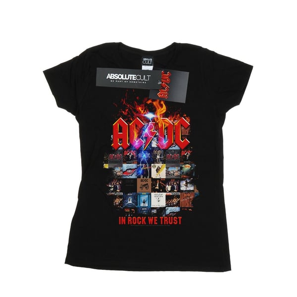 AC/DC Naisten In Rock We Trust -albumin kansi puuvillainen T-paita