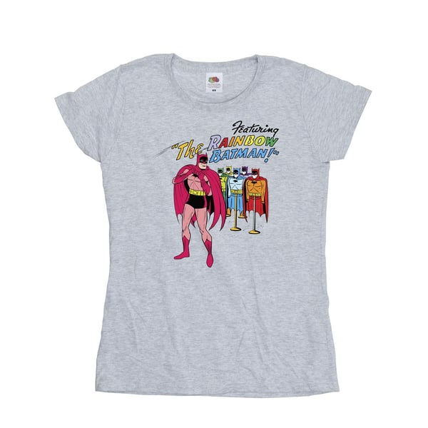 DC Comics Dam/Kvinnor Batman Comic Cover Rainbow Batman T-shirt i bomull