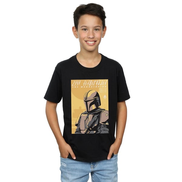 Star Wars Boys The Mandalorian Art Poster T-Shirt