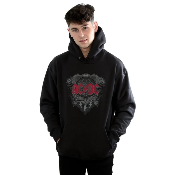 AC/DC Mens Black Ice Cotton Hoodie