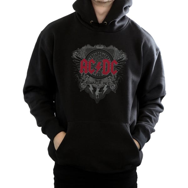 AC/DC Mens Black Ice Cotton Hoodie