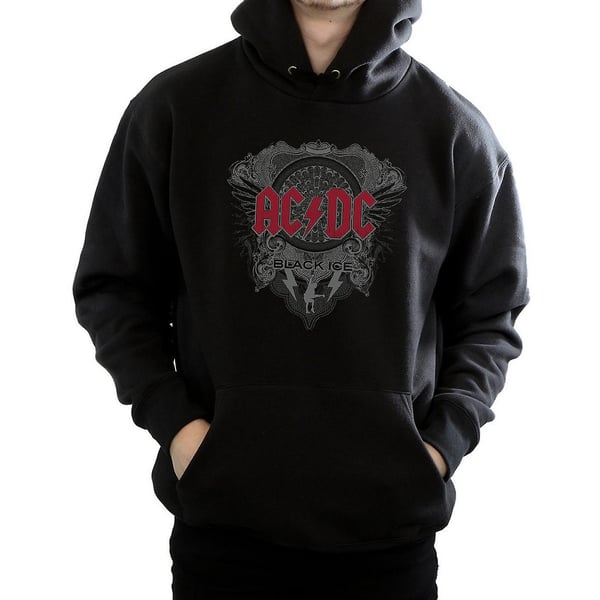 AC/DC Mens Black Ice Cotton Hoodie