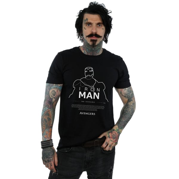 Marvel Miesten Iron Man Single Line T-paita