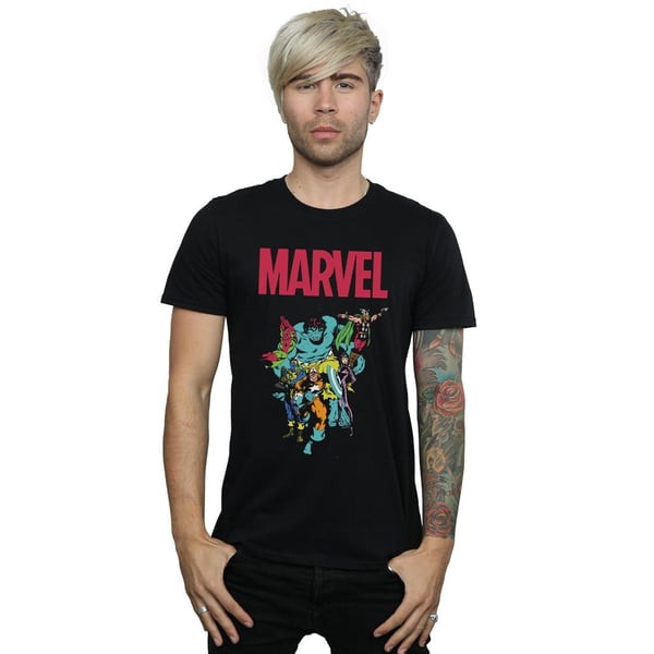 Marvel Mens Avengers Pop Group T-paita