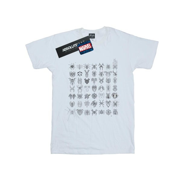 Marvel Mens Spider-Man Spidey Symbols Sketched T-Shirt
