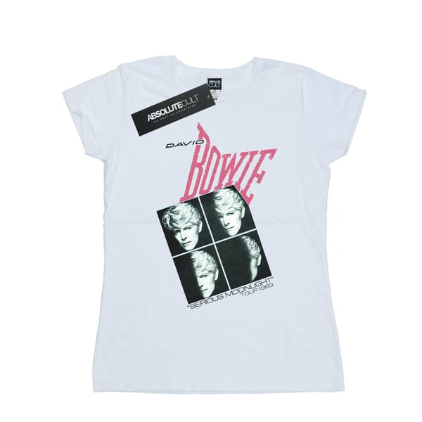 David Bowie Womens/Ladies Serious Moonlight Tour 83 Cotton T-Shirt