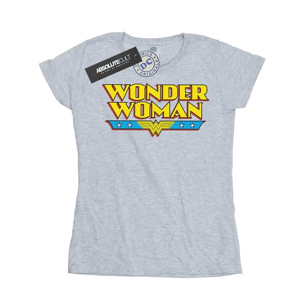 DC Comics Womens/Ladies Wonder Woman Text Logo Cotton T-Shirt