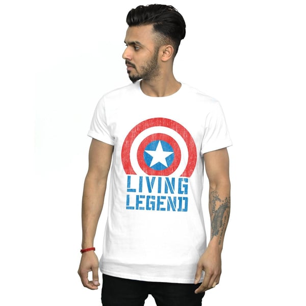 Marvel Mens Captain America Living Legend T-Shirt