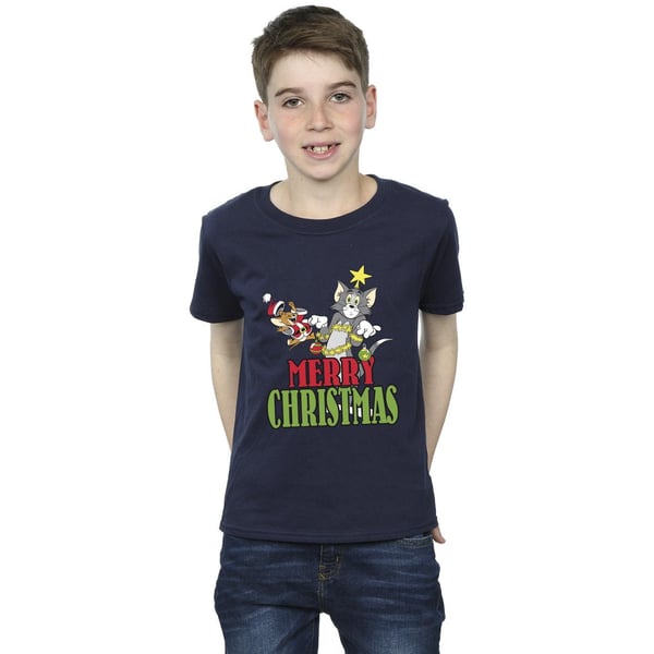 Tom And Jerry Boys Merry Christmas Baubles T-Shirt