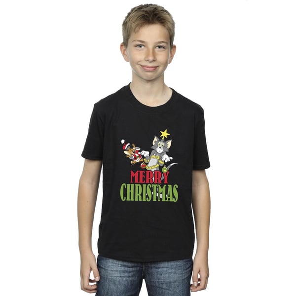 Tom And Jerry Boys Merry Christmas Baubles T-Shirt
