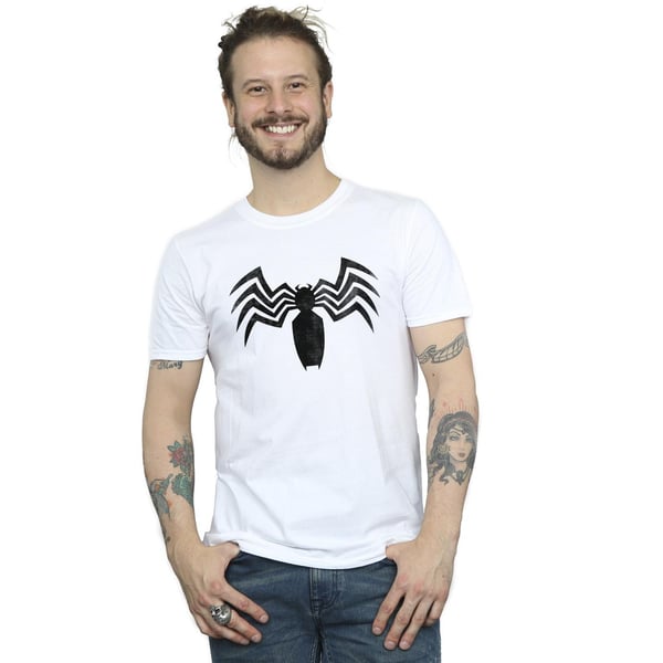 Marvel Mens Venom Spider Logo Emblem T-Shirt